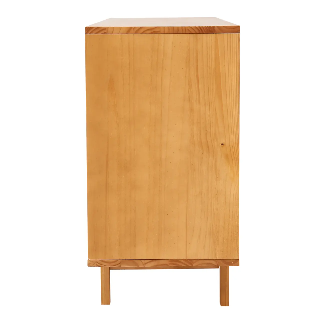 BUFFET 2 PORTAS DE CORRER COM PALHINHA 1,40 M X 40 CM PALHANDI - AMÊNDOA/NATURAL - Foto 5
