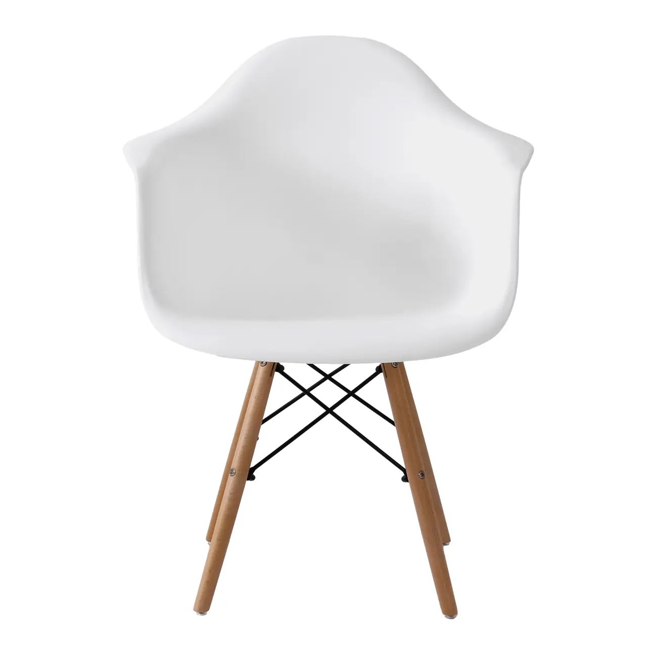 CADEIRA COM BRAÇOS EASY WOOD - FAIA/BRANCO - Foto 2