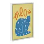 QUADRO 30 CM X 22 CM CAT MEOW - BRANCO/ZIMBRO - Foto 2