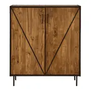 BUFFET 2 PORTAS 1,05 M X 42 CM STEAM TRUNK - ENCERADO CASTANHO/CASTANHO - Foto 1