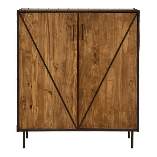 BUFFET 2 PORTAS 1,05 M X 42 CM STEAM TRUNK - ENCERADO CASTANHO/CASTANHO - Foto 1
