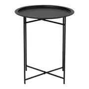 MESA LATERAL REDONDA 41 CM PLATTER - PRETO - Foto 2