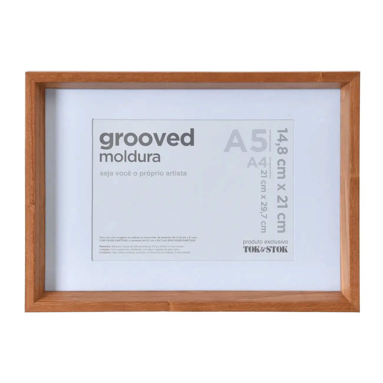 MOLDURA A5 14 CM X 21 CM GROOVED - NOZES - Foto 1
