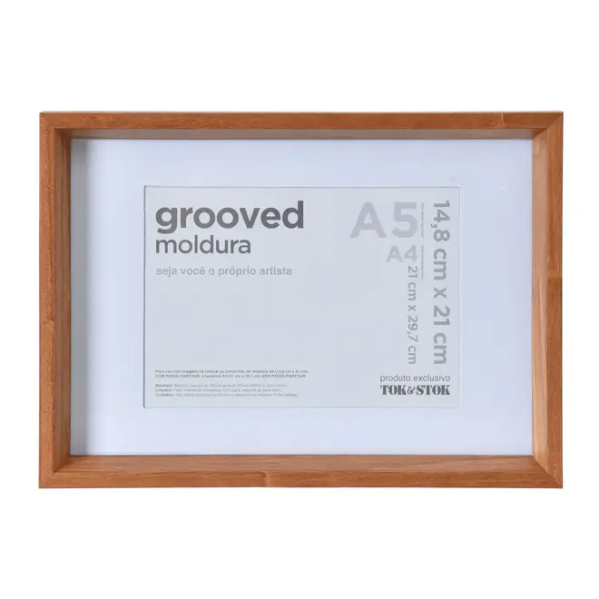 MOLDURA A5 14 CM X 21 CM GROOVED - NOZES - Foto 1