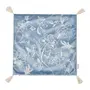 CAPA PARA ALMOFADA 45 CM X 45 CM CHAMPS DE FLEURS - BLEU CENDRÉ/NATURAL - Foto 4