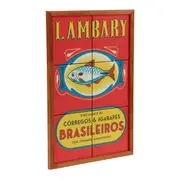 QUADRO 48 CM X 33 CM MEMÓRIA INTERIOR LAMBARY - NOZES/AMARELO - Foto 2