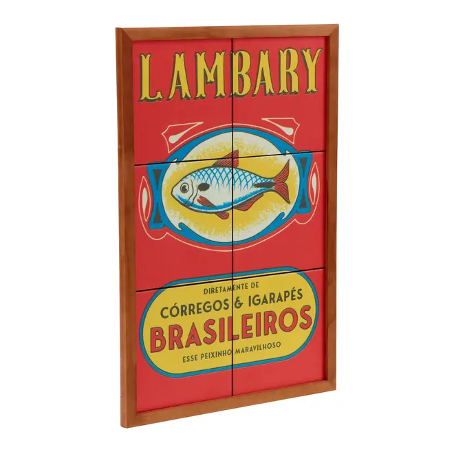 QUADRO 48 CM X 33 CM MEMÓRIA INTERIOR LAMBARY - NOZES/AMARELO - Foto 2