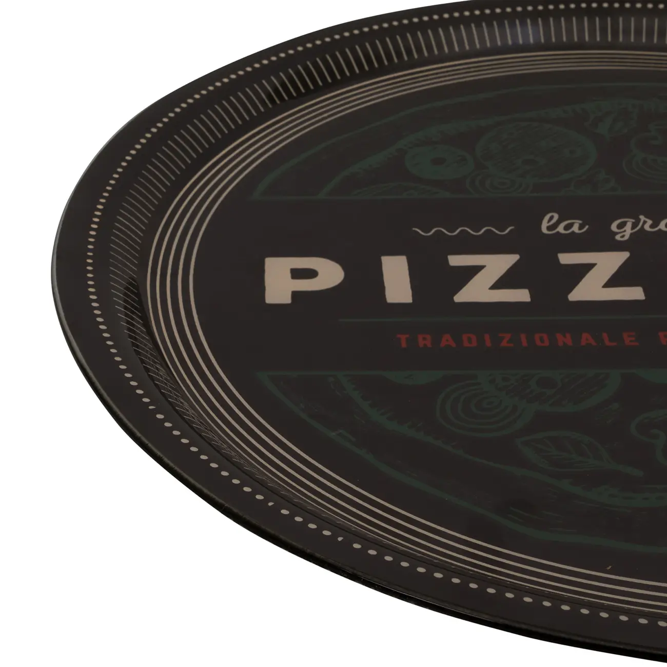 PRATO PARA SERVIR 37 CM LA GRANDE PIZZERIA - ENGLISH GREEN/PRETO - Foto 12