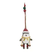 PINGENTE PINGUIM HOHO HOME - LODEN GREEN/VERMELHO HINDU - Foto 1