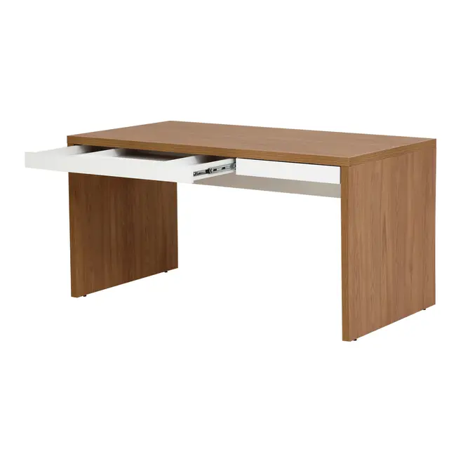 MESA COM 2 GAVETAS 1,50 M X 80 CM BOSS - OAK TAMMI/BRANCO - Foto 4