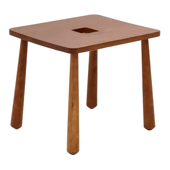 MESA INFANTIL 60 CM X 50 CM SAUÍ - NOZES/ARGILA CRUA - Foto 2