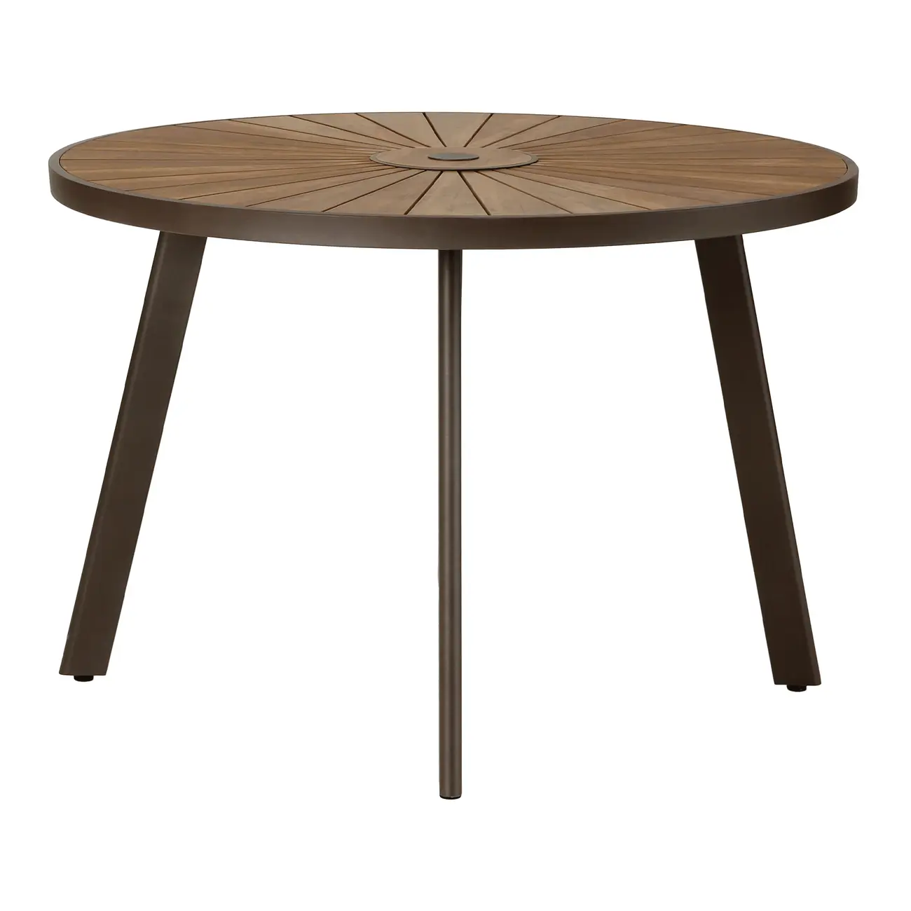 MESA PARA ÁREA EXTERNA REDONDA 1,10 M SUMMERLAND - CAFÉ/NOZES - Foto 2