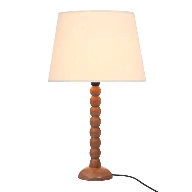 LUMINÁRIA DE MESA TORNIO C/CUP P - NOZES/NATURAL - Foto 2