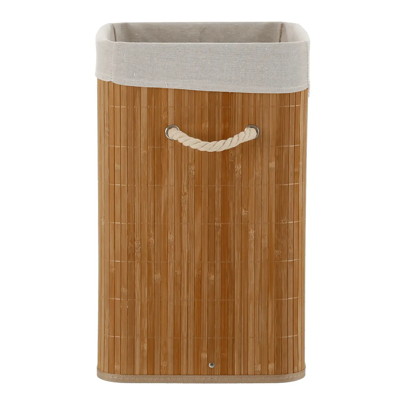 CESTO PARA ROUPAS 50 CM X 40 CM X 30 CM BUKA - BAMBU/NATURAL - Foto 4