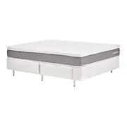 CAMA BOX CASAL 138 C/GAV TATOU FIRME/MAX - CINZA/BRANCO - Foto 2