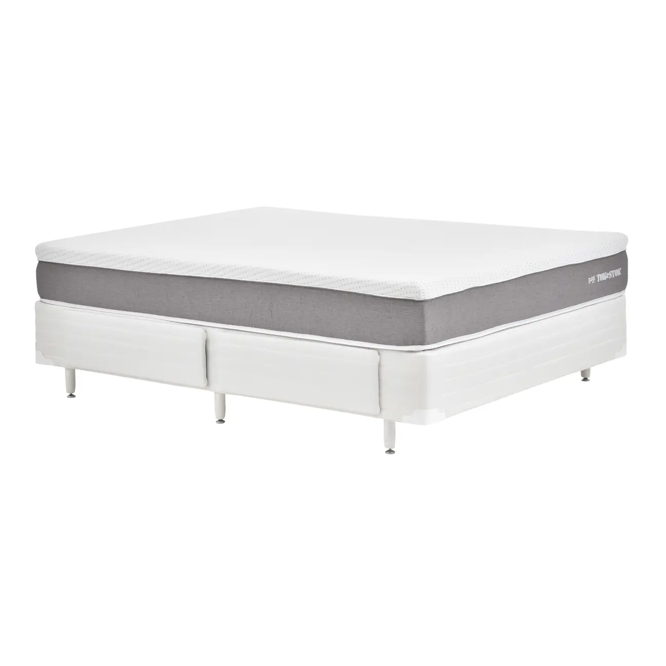CAMA BOX CASAL 138 C/GAV TATOU FIRME/MAX - CINZA/BRANCO - Foto 2