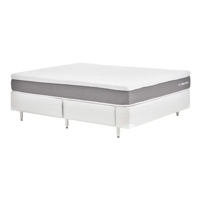 CAMA BOX CASAL 138 C/GAV TATOU FIRME/MAX - CINZA/BRANCO - Foto 2
