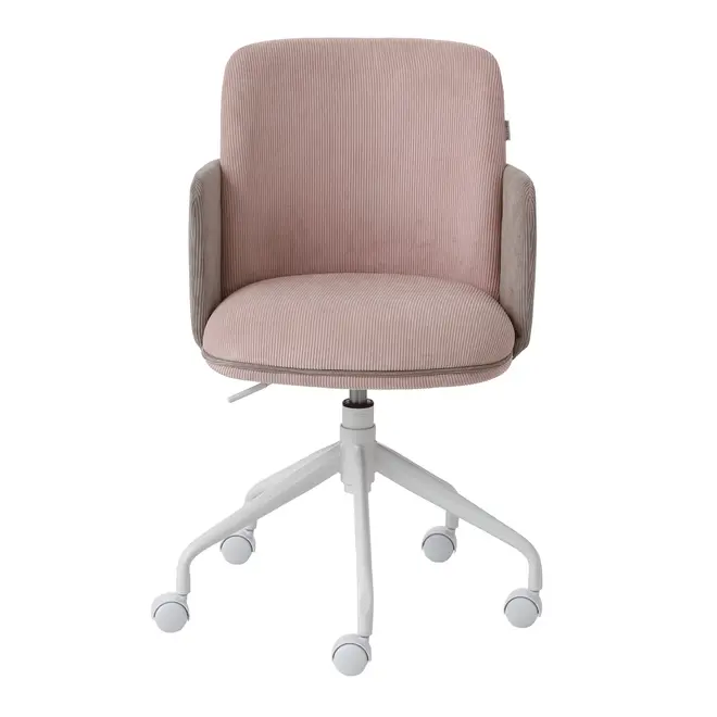 CADEIRA HOME OFFICE OBI - BRANCO/QUARTZO ROSA - Foto 2