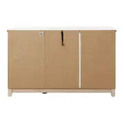 CÔMODA 3 GAVETAS/1 PORTA 1,36 M X 45 CM DULCE - BRANCO/NATURAL WASHED - Foto 7