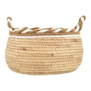 CESTO 32 CM X 19 CM PIRANGY - FIBRA CLARA/CANELA DO CEILÃO - Foto 1