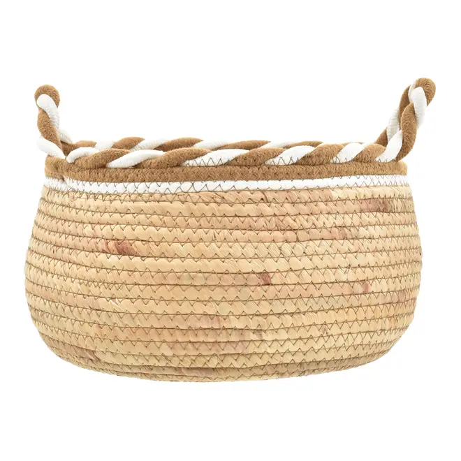 CESTO 32 CM X 19 CM PIRANGY - FIBRA CLARA/CANELA DO CEILÃO - Foto 1