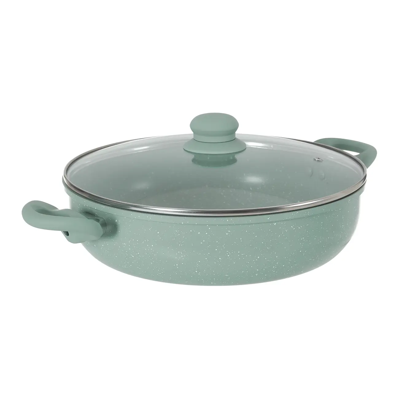 PANELA INDUÇÃO WOK COM TAMPA 28 CM CHEF - SÁLVIA/INCOLOR - Foto 3