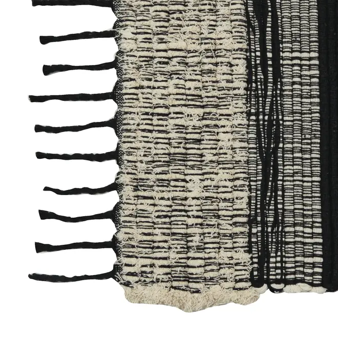 TAPETE 60 CM X 1,80 CM UMOJA - PRETO/NATURAL - Foto 2