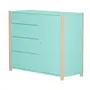 CÔMODA 4 GAVETAS/1 PORTA 1,07 M X 42 CM PIN PLAY - NATURAL WASHED/MENTA - Foto 26