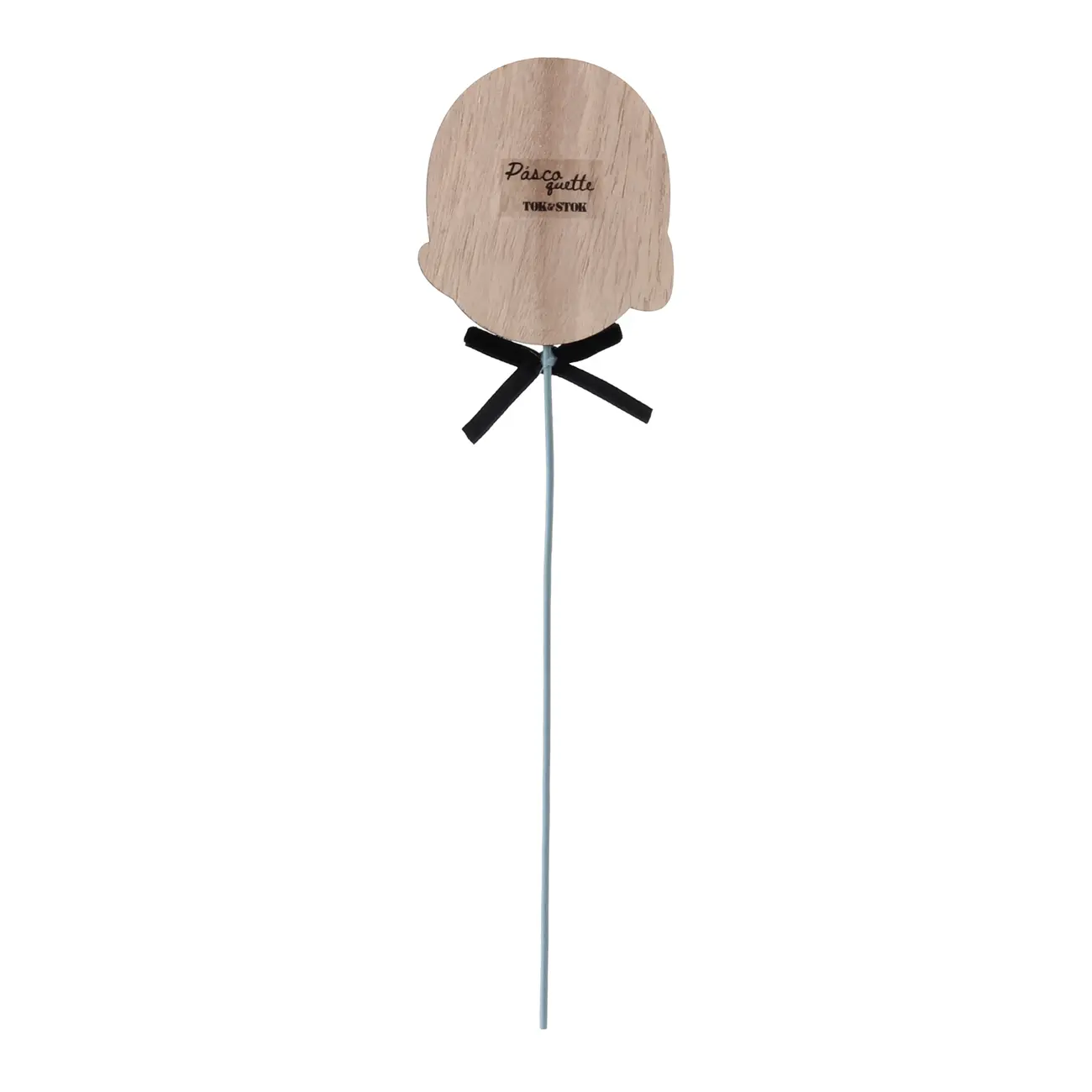 PALITO DECORATIVO 30 CM PASCOQUETTE - BLEU CENDRÉ/PRETO - Foto 3