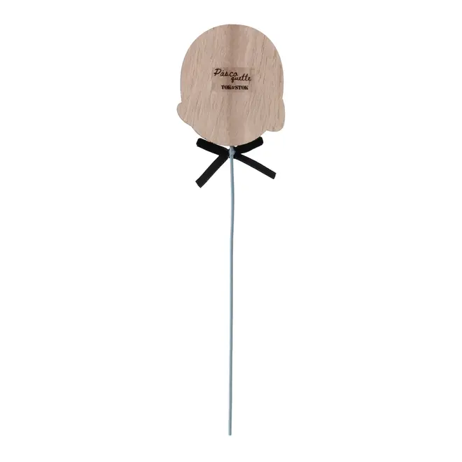 PALITO DECORATIVO 30 CM PASCOQUETTE - BLEU CENDRÉ/PRETO - Foto 3