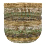 CESTO 40 CM X 40 CM X 45 CM JERI - FIBRA NATURAL/MULTICOR - Foto 1