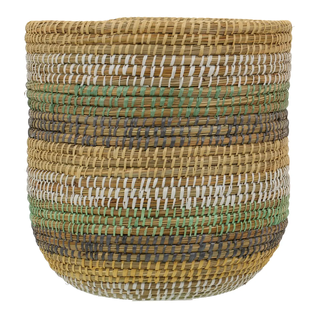 CESTO 40 CM X 40 CM X 45 CM JERI - FIBRA NATURAL/MULTICOR - Foto 1