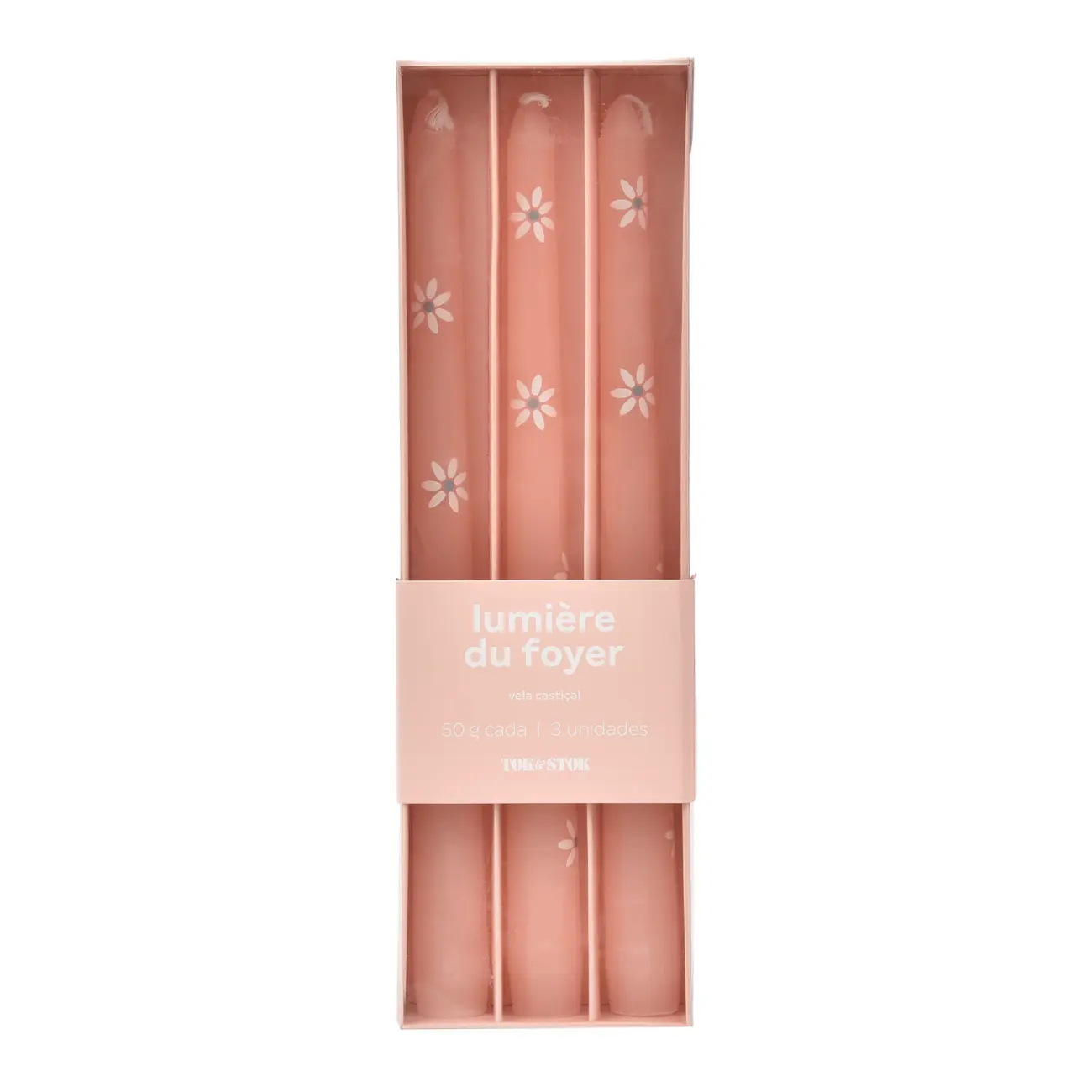 VELA CASTIÇAL LUMIÈRE DU FOYER C/3 - VIN ROSE - Foto 1