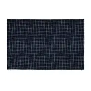TAPETE 1,32 M X 2 M ALFENAS - AZUL ESCURO/BRANCO - Foto 1