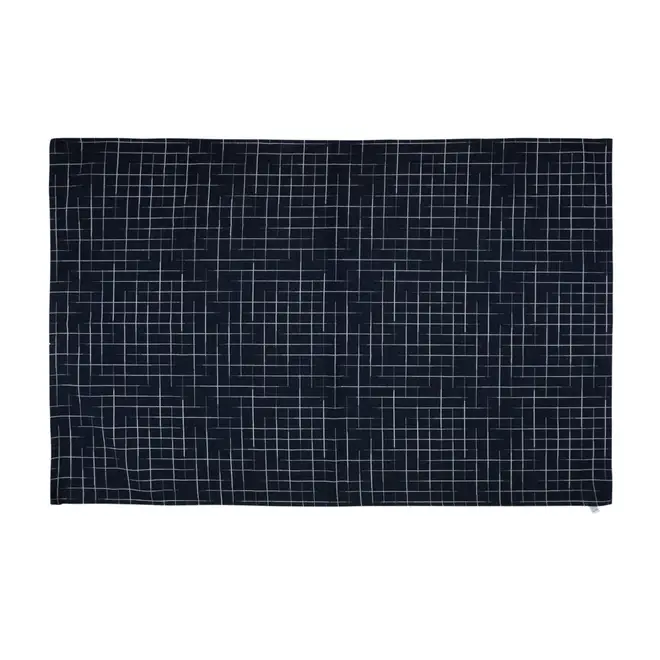 TAPETE 1,32 M X 2 M ALFENAS - AZUL ESCURO/BRANCO - Foto 1