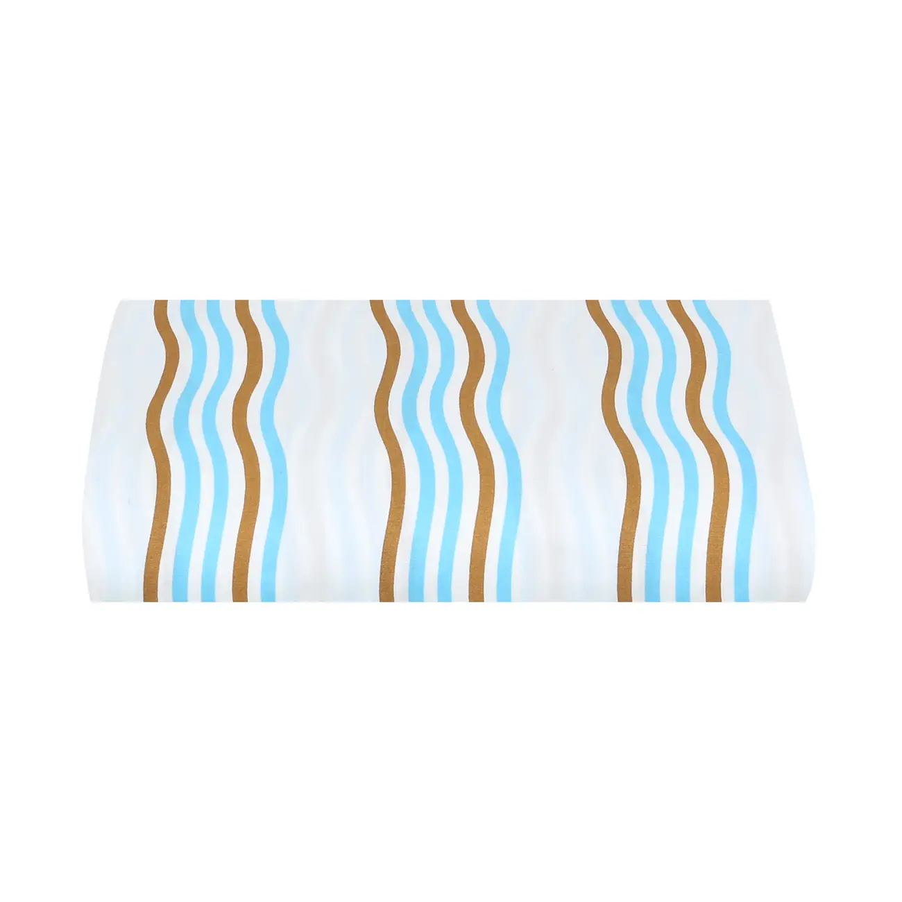 LENÇOL COM ELÁSTICO CASAL1,38 M X 1,88 M X 30 CM MAR E TERRA - AZUL CLARO/BEGE - Foto 1