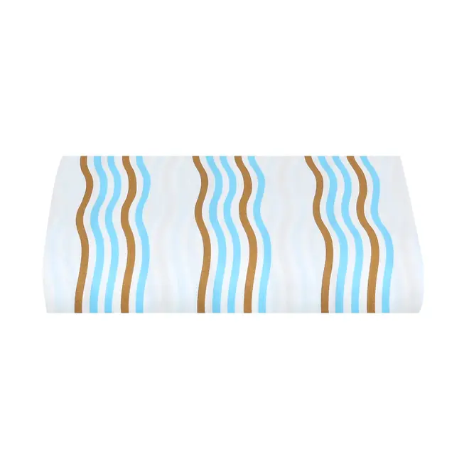 LENÇOL COM ELÁSTICO CASAL1,38 M X 1,88 M X 30 CM MAR E TERRA - AZUL CLARO/BEGE - Foto 1