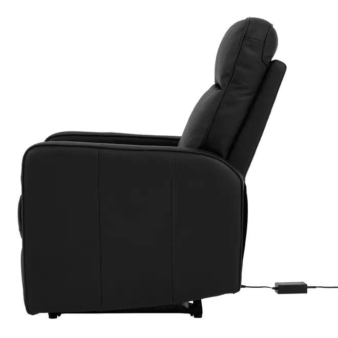 POLTRONA RECLINÁVEL ELÉTRICA BIVOLT DESTRESS - COURO PRETO - Foto 5