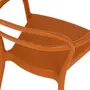 CADEIRA DE COZINHA EMPILHÁVEL COM BRAÇOS THONIX - TERRACOTA - Foto 9
