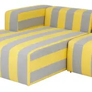 SOFÁ 3 LUGARES BIPARTIDO COM CHAISE LONGUE DIREITA TABLET - LIMÃO SICILIANO/CINZA - Foto 5