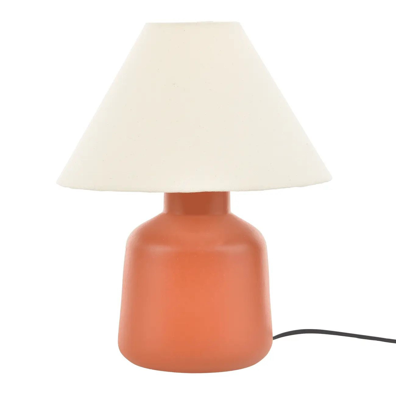 LUMINÁRIA DE MESA KERAMIK C/CUP A - TERRACOTA/PRETO - Foto 1