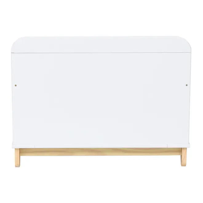 BERÇO 70 CM 2 EM 1 - BERÇO/CAMA INFANTIL SWEET - BRANCO/PINUS NATURAL - Foto 9