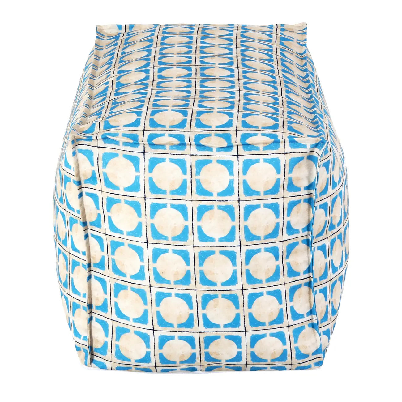 PUFF 90 CM X 45 SAUDADE TROPICAL AZULEJOS - AZUL HISTÓRICO/MULTICOR - Foto 3
