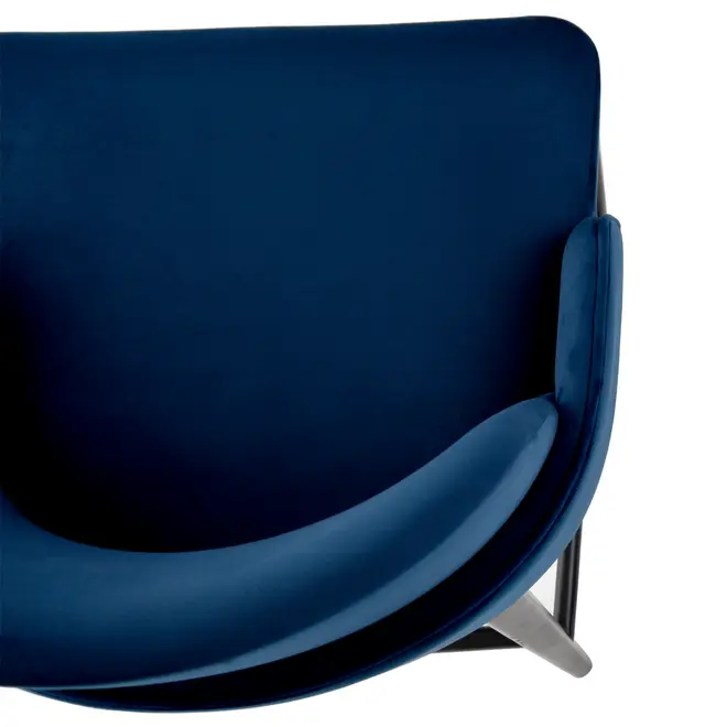 BANCO MÉDIO COM BRAÇOS ERTE - PRETO/GALAXY BLUE - Foto 6