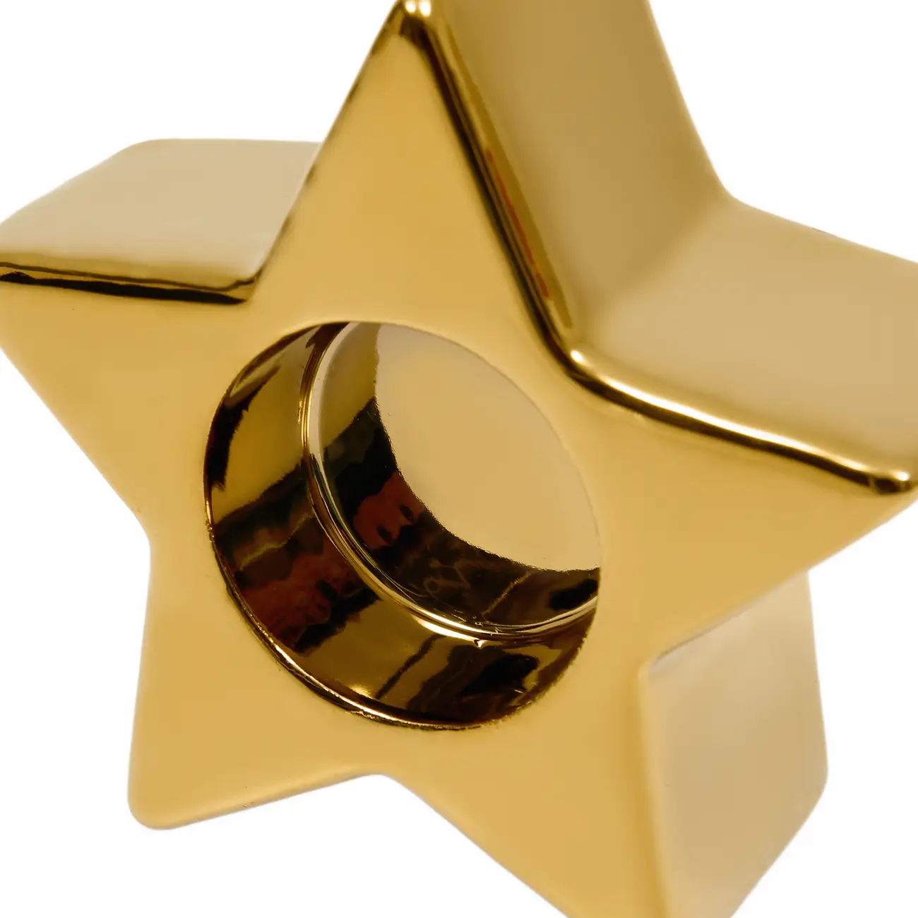 SUPORTE VELA ESTRELA 4 CM FINE FESTIVITY - OURO - Foto 6