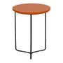 MESA LATERAL REDONDA 40 CM TRIQUET - PRETO/TERRACOTA - Foto 2