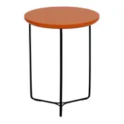 MESA LATERAL REDONDA 40 CM TRIQUET - PRETO/TERRACOTA - Foto 2