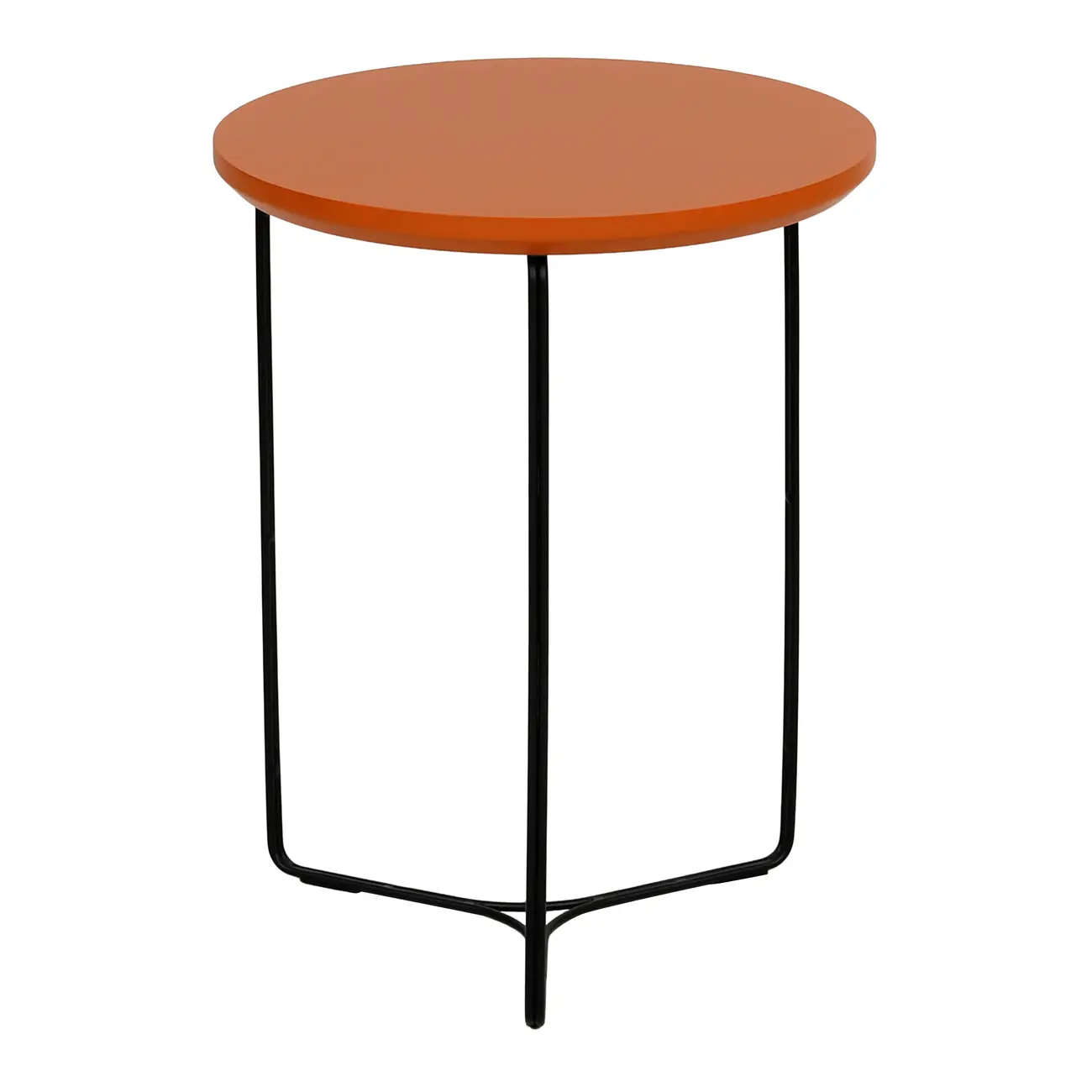 MESA LATERAL REDONDA 40 CM TRIQUET - PRETO/TERRACOTA - Foto 2