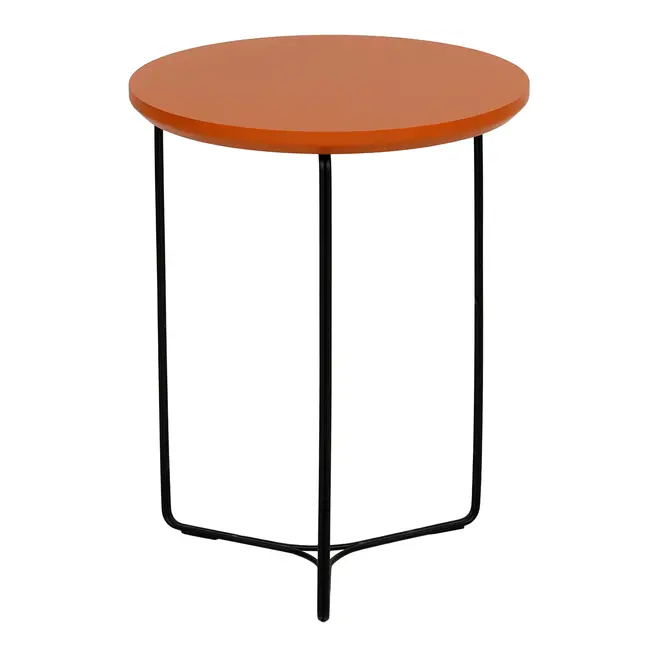 MESA LATERAL REDONDA 40 CM TRIQUET - PRETO/TERRACOTA - Foto 2