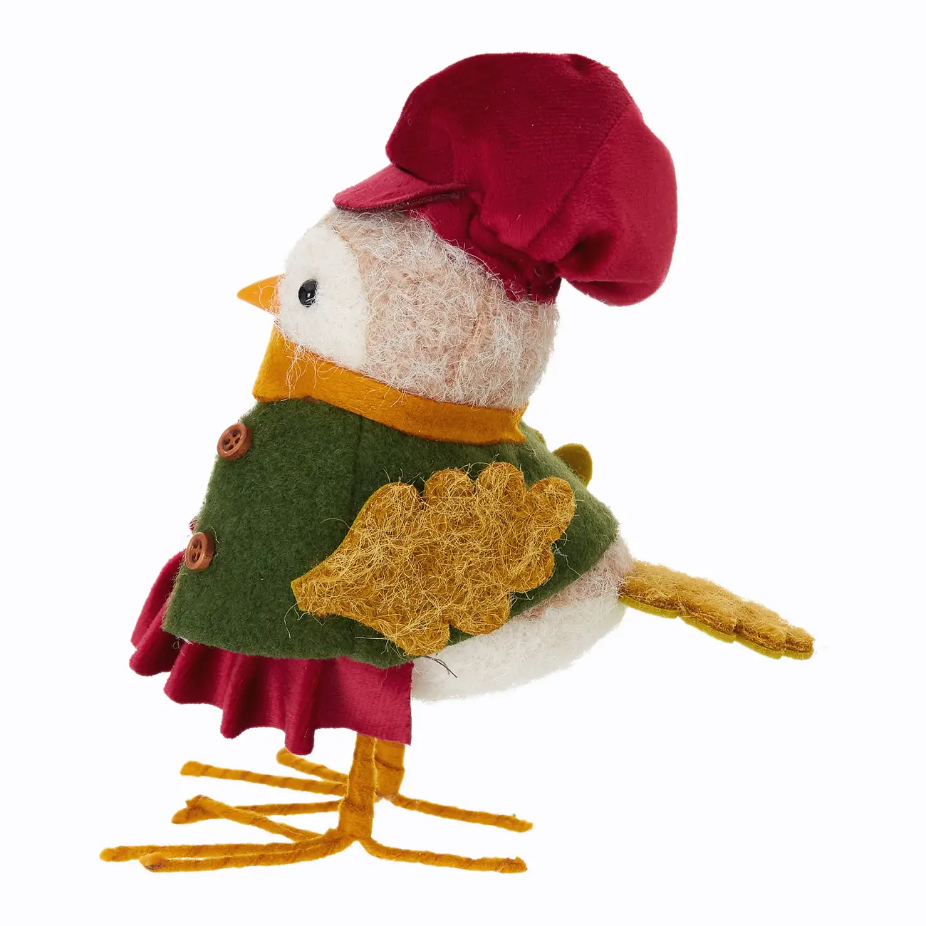 ADORNO PÁSSARO COM CACHECOL 20 CM SANTA ROCKS - MUSGO/MULTICOR - Foto 3